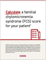 NAFCS scoring criteria brochure title page with text: Calculate a FCS score for your patient
