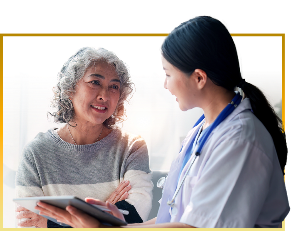 Patient Risks with sHTG female doctor providing consultation to a female patient